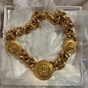 Versace gold chain Medusa head